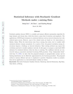 Statistical Inference with Stochastic Gradient Methods under
  $φ$-mixing Data