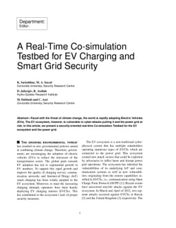 A Real-Time Cosimulation Testbed for Electric Vehicle Charging and Smart
  Grid Security