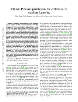 PiPar: Pipeline Parallelism for Collaborative Machine Learning