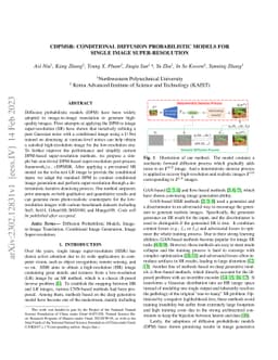 CDPMSR: Conditional Diffusion Probabilistic Models for Single Image
  Super-Resolution