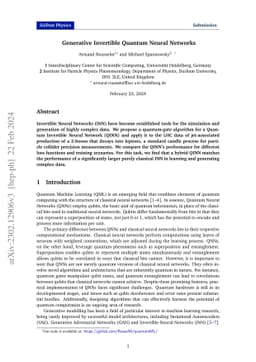 Generative Invertible Quantum Neural Networks