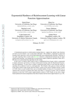 Exponential Hardness of Reinforcement Learning with Linear Function
  Approximation