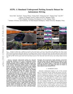SUPS: A Simulated Underground Parking Scenario Dataset for Autonomous
  Driving