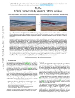 RipViz: Finding Rip Currents by Learning Pathline Behavior