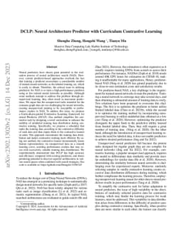 DCLP: Neural Architecture Predictor with Curriculum Contrastive Learning