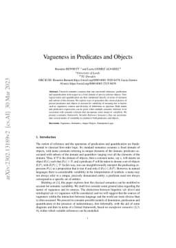 Vagueness in Predicates and Objects