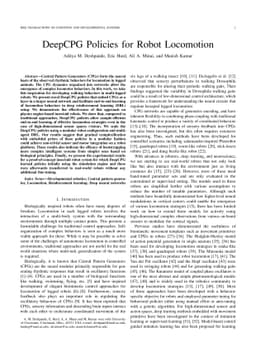 DeepCPG Policies for Robot Locomotion