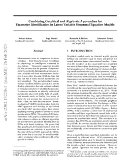 Combining Graphical and Algebraic Approaches for Parameter
  Identification in Latent Variable Structural Equation Models