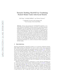 Towards Tackling MaxSAT by Combining Nested Monte Carlo with Local
  Search