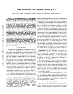Data-Association-Free Landmark-based SLAM