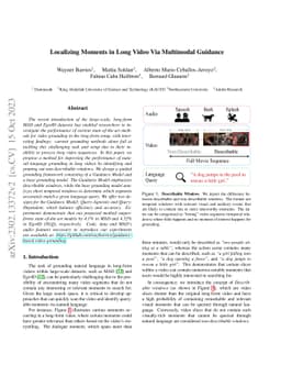 Localizing Moments in Long Video Via Multimodal Guidance