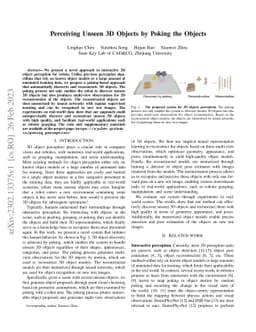 Perceiving Unseen 3D Objects by Poking the Objects