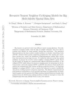 Recursive Nearest Neighbor Co-Kriging Models for Big Multiple Fidelity
  Spatial Data Sets