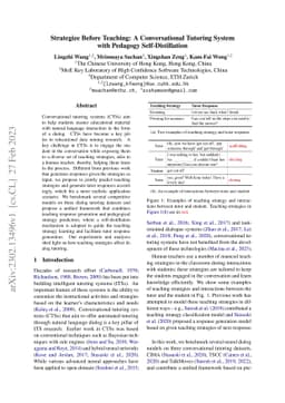 Strategize Before Teaching: A Conversational Tutoring System with
  Pedagogy Self-Distillation