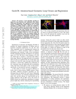 GeoLCR: Attention-based Geometric Loop Closure and Registration