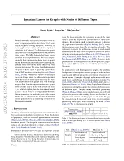 Invariant Layers for Graphs with Nodes of Different Types