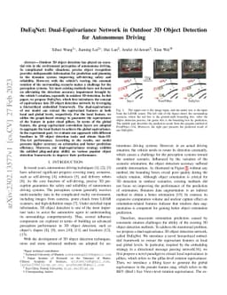 DuEqNet: Dual-Equivariance Network in Outdoor 3D Object Detection for
  Autonomous Driving