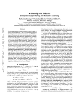Combining Slow and Fast: Complementary Filtering for Dynamics Learning
