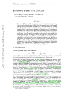 Denoising Diffusion Samplers