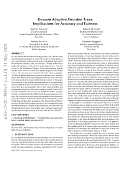Domain Adaptive Decision Trees: Implications for Accuracy and Fairness