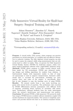 Fully Immersive Virtual Reality for Skull-base Surgery: Surgical
  Training and Beyond