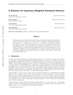 U-Statistics for Importance-Weighted Variational Inference