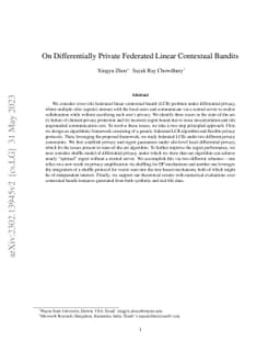 On Differentially Private Federated Linear Contextual Bandits