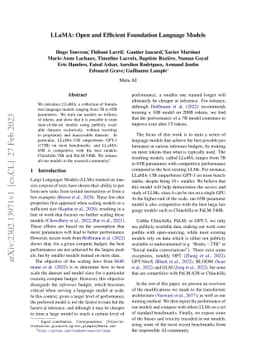LLaMA: Open and Efficient Foundation Language Models