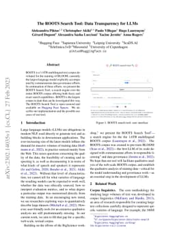 The ROOTS Search Tool: Data Transparency for LLMs