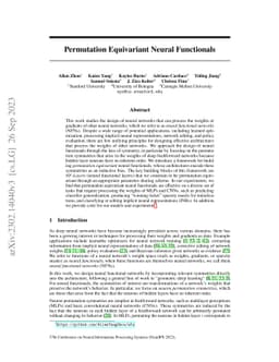 Permutation Equivariant Neural Functionals