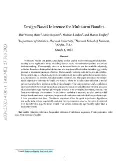 Design-Based Inference for Multi-arm Bandits