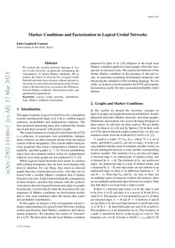 Markov Conditions and Factorization in Logical Credal Networks