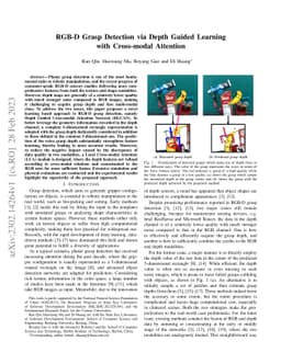 RGB-D Grasp Detection via Depth Guided Learning with Cross-modal
  Attention