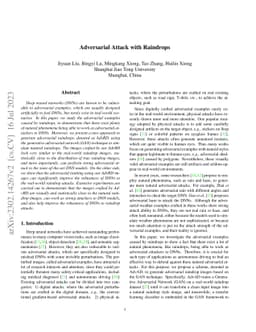Adversarial Attack with Raindrops