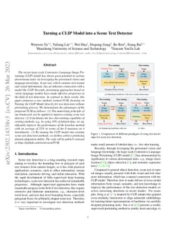 Turning a CLIP Model into a Scene Text Detector