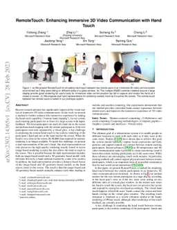 RemoteTouch: Enhancing Immersive 3D Video Communication with Hand Touch