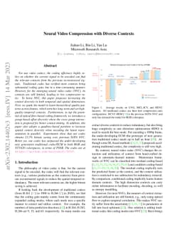 Neural Video Compression with Diverse Contexts
