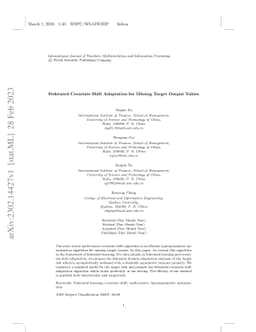 Federated Covariate Shift Adaptation for Missing Target Output Values