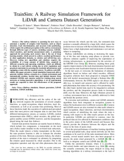 TrainSim: A Railway Simulation Framework for LiDAR and Camera Dataset
  Generation