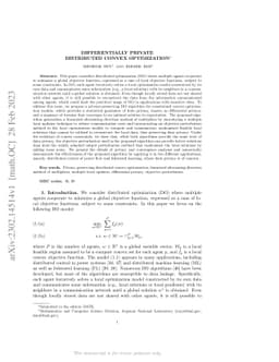 Differentially Private Distributed Convex Optimization