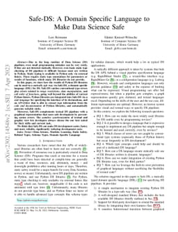 Safe-DS: A Domain Specific Language to Make Data Science Safe