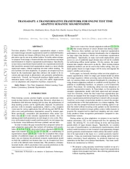 TransAdapt: A Transformative Framework for Online Test Time Adaptive
  Semantic Segmentation