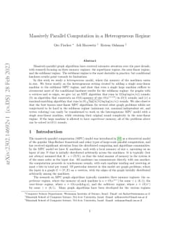 Massively Parallel Computation in a Heterogeneous Regime