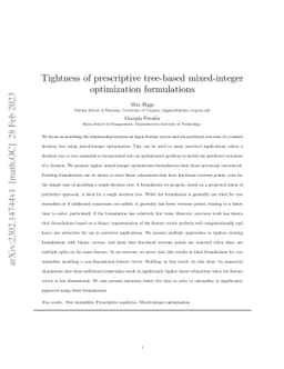 Tight Mixed-Integer Optimization Formulations for Prescriptive Trees