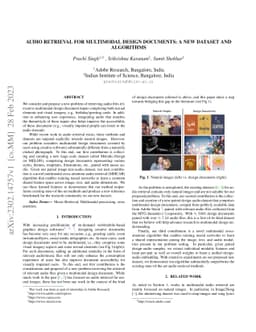 Audio Retrieval for Multimodal Design Documents: A New Dataset and
  Algorithms