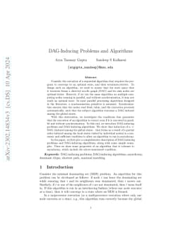 DAG-Inducing Problems and Algorithms