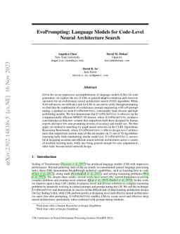 EvoPrompting: Language Models for Code-Level Neural Architecture Search