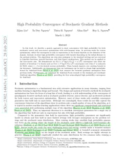 High Probability Convergence of Stochastic Gradient Methods