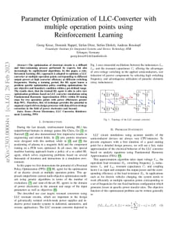 Parameter Optimization of LLC-Converter with multiple operation points
  using Reinforcement Learning