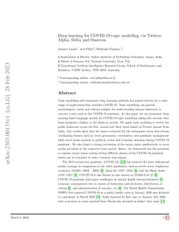 Deep learning for COVID-19 topic modelling via Twitter: Alpha, Delta and
  Omicron